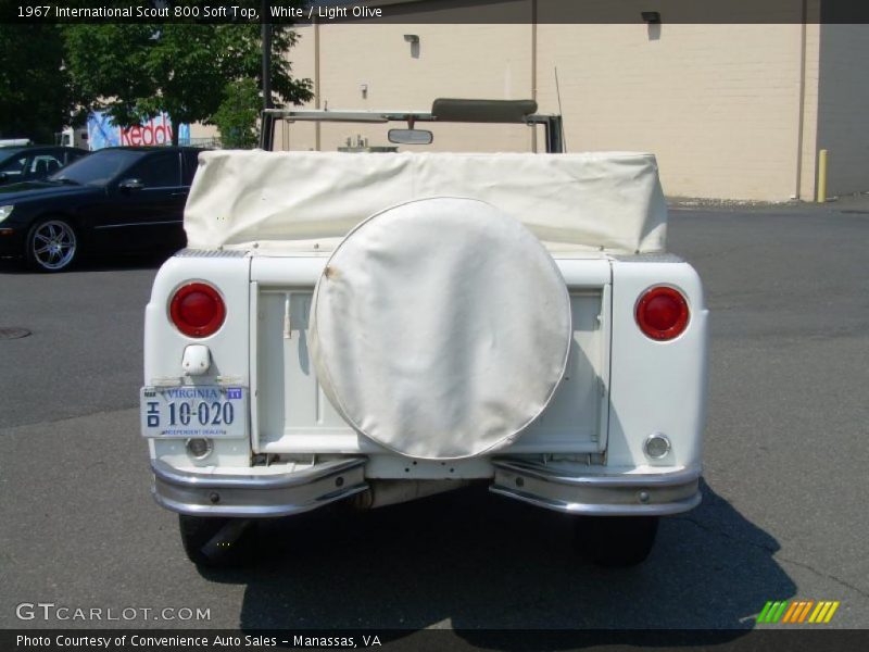 White / Light Olive 1967 International Scout 800 Soft Top
