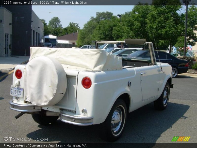 White / Light Olive 1967 International Scout 800 Soft Top