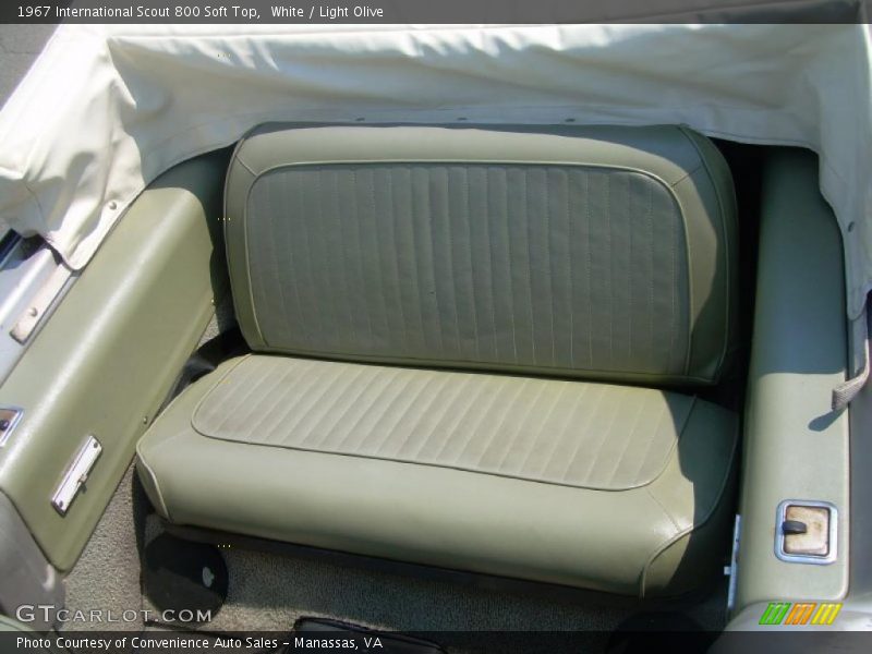 White / Light Olive 1967 International Scout 800 Soft Top