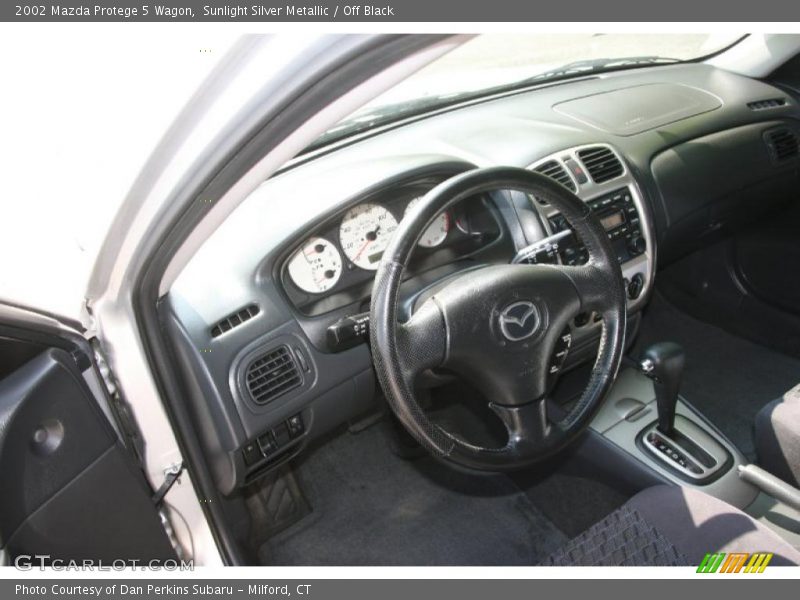 Sunlight Silver Metallic / Off Black 2002 Mazda Protege 5 Wagon