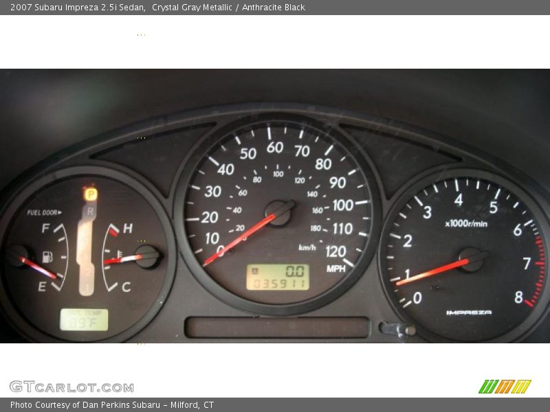 Crystal Gray Metallic / Anthracite Black 2007 Subaru Impreza 2.5i Sedan