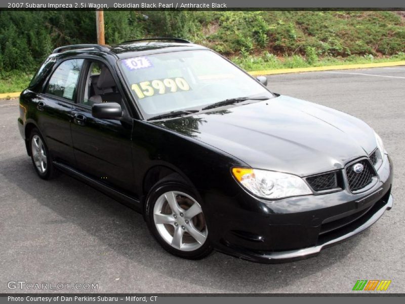 Obsidian Black Pearl / Anthracite Black 2007 Subaru Impreza 2.5i Wagon