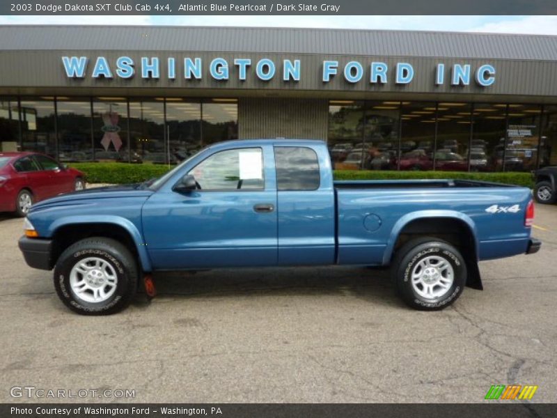 Atlantic Blue Pearlcoat / Dark Slate Gray 2003 Dodge Dakota SXT Club Cab 4x4