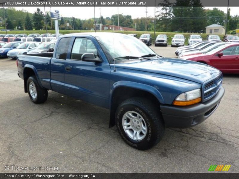Atlantic Blue Pearlcoat / Dark Slate Gray 2003 Dodge Dakota SXT Club Cab 4x4
