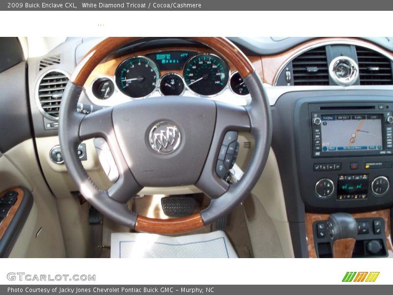 White Diamond Tricoat / Cocoa/Cashmere 2009 Buick Enclave CXL