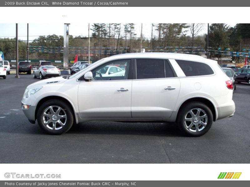 White Diamond Tricoat / Cocoa/Cashmere 2009 Buick Enclave CXL