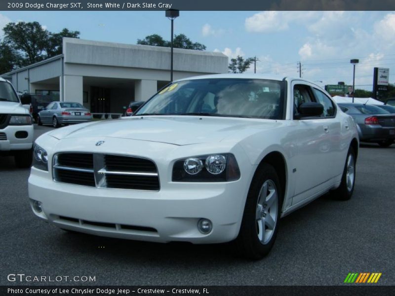 Stone White / Dark Slate Gray 2009 Dodge Charger SXT