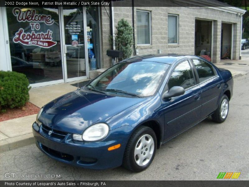 Patriot Blue Metallic / Dark Slate Gray 2002 Dodge Neon
