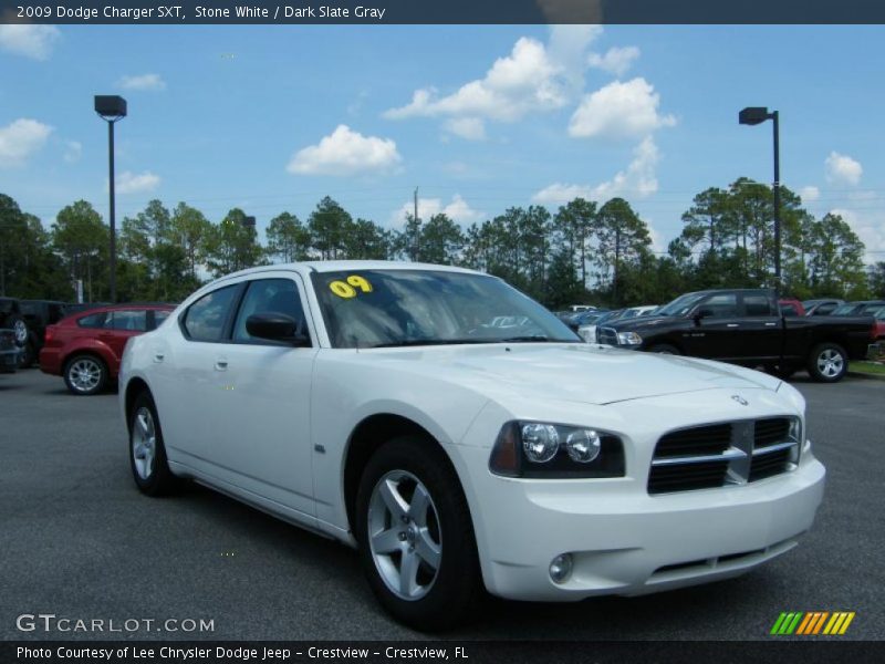 Stone White / Dark Slate Gray 2009 Dodge Charger SXT