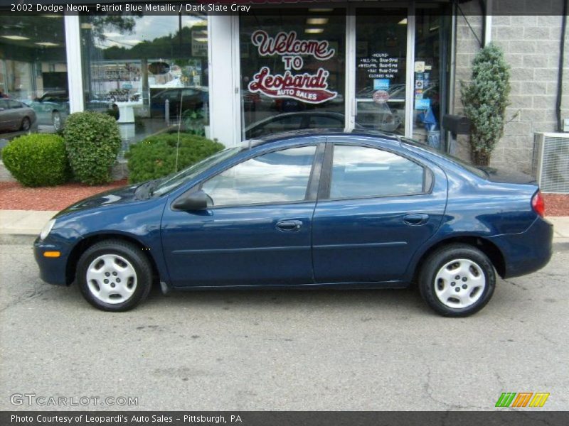 Patriot Blue Metallic / Dark Slate Gray 2002 Dodge Neon