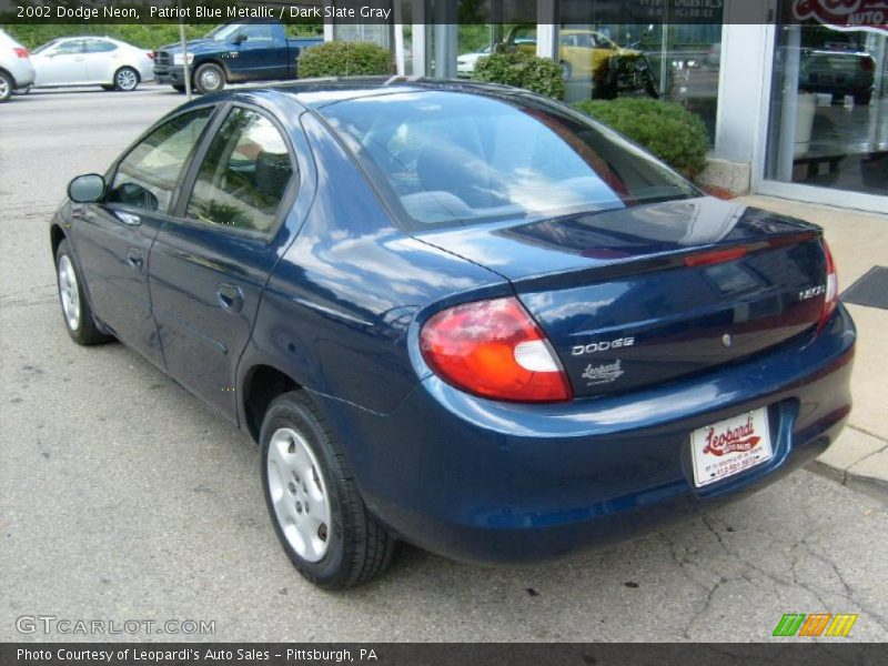 Patriot Blue Metallic / Dark Slate Gray 2002 Dodge Neon