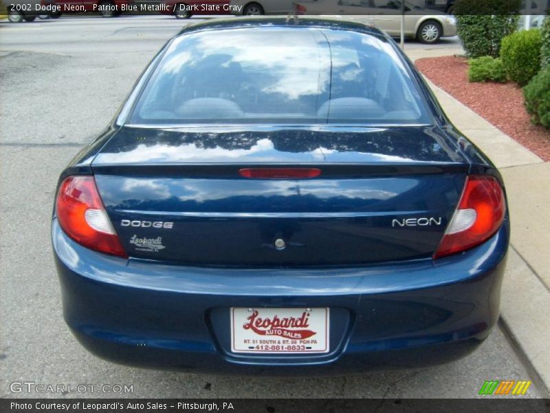 Patriot Blue Metallic / Dark Slate Gray 2002 Dodge Neon