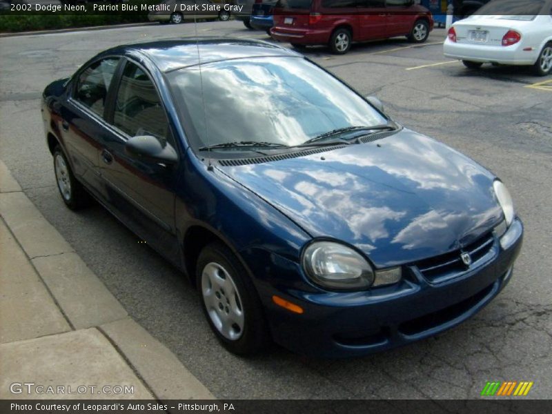 Patriot Blue Metallic / Dark Slate Gray 2002 Dodge Neon