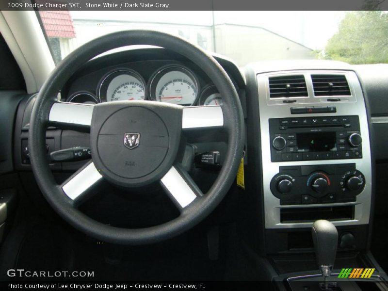 Stone White / Dark Slate Gray 2009 Dodge Charger SXT