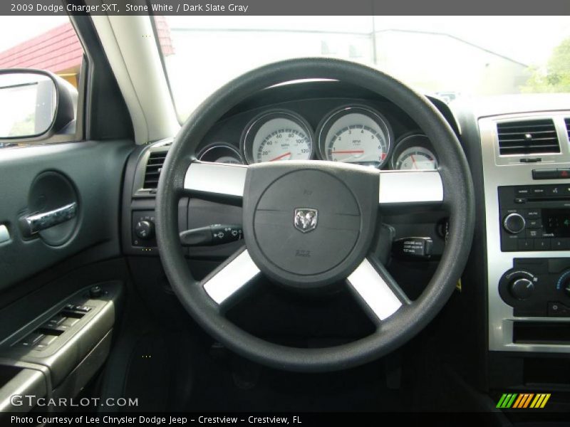 Stone White / Dark Slate Gray 2009 Dodge Charger SXT