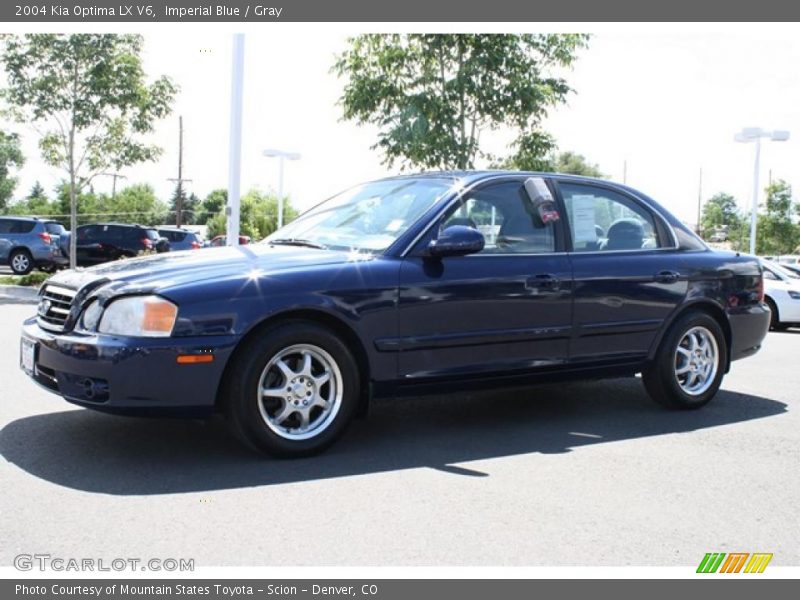 Imperial Blue / Gray 2004 Kia Optima LX V6