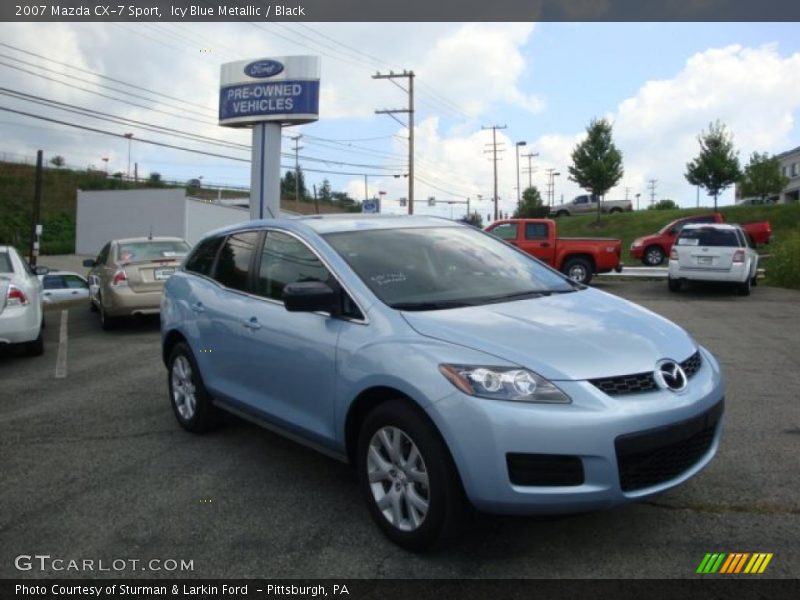 Icy Blue Metallic / Black 2007 Mazda CX-7 Sport