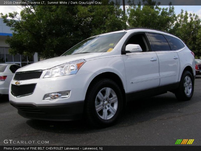 Summit White / Dark Gray/Light Gray 2010 Chevrolet Traverse LT