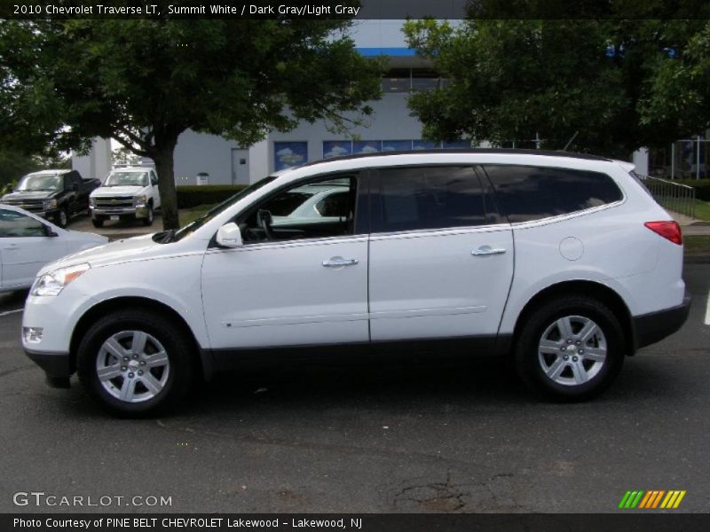 Summit White / Dark Gray/Light Gray 2010 Chevrolet Traverse LT