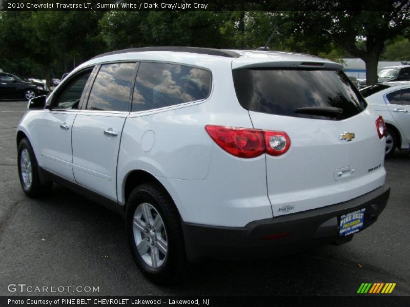 Summit White / Dark Gray/Light Gray 2010 Chevrolet Traverse LT