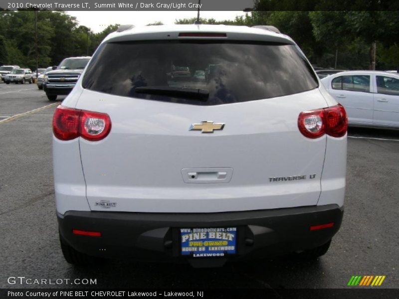 Summit White / Dark Gray/Light Gray 2010 Chevrolet Traverse LT