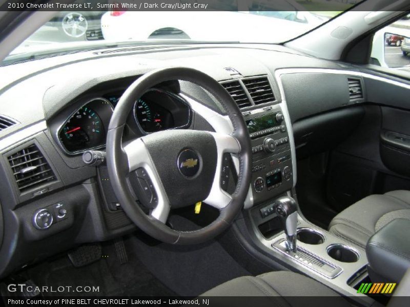 Summit White / Dark Gray/Light Gray 2010 Chevrolet Traverse LT