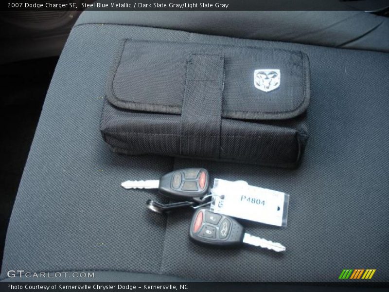 Steel Blue Metallic / Dark Slate Gray/Light Slate Gray 2007 Dodge Charger SE