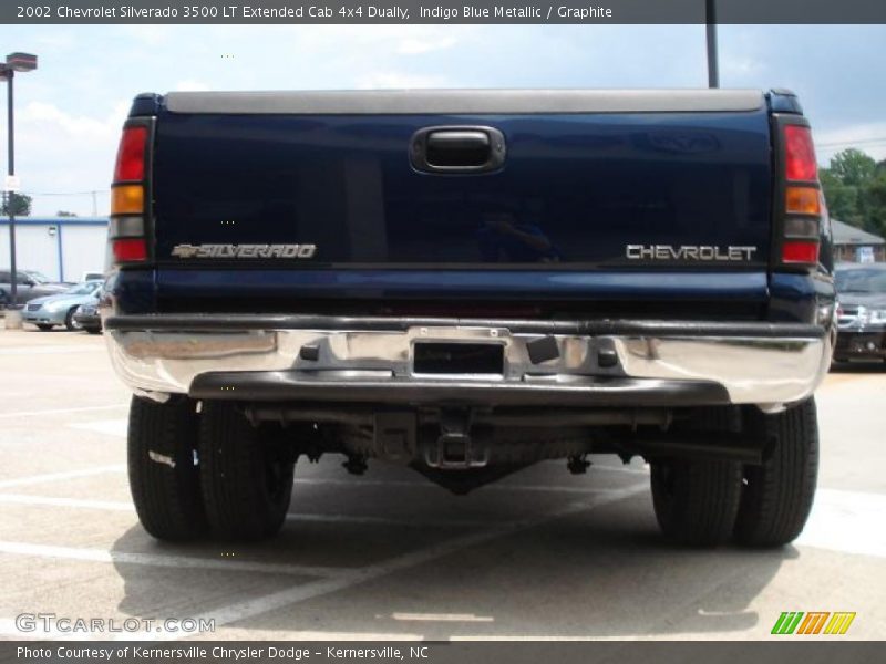 Indigo Blue Metallic / Graphite 2002 Chevrolet Silverado 3500 LT Extended Cab 4x4 Dually