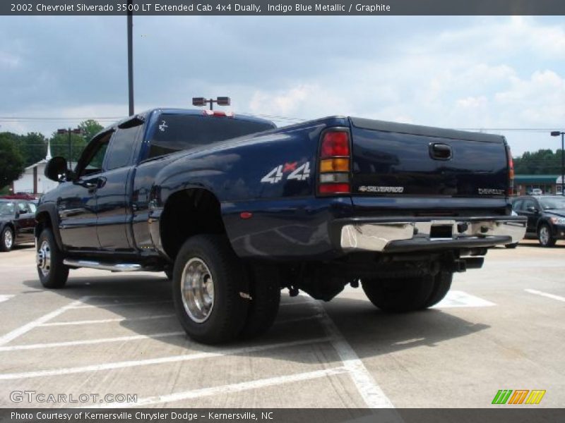 Indigo Blue Metallic / Graphite 2002 Chevrolet Silverado 3500 LT Extended Cab 4x4 Dually