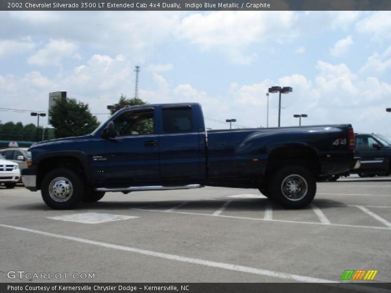 Indigo Blue Metallic / Graphite 2002 Chevrolet Silverado 3500 LT Extended Cab 4x4 Dually