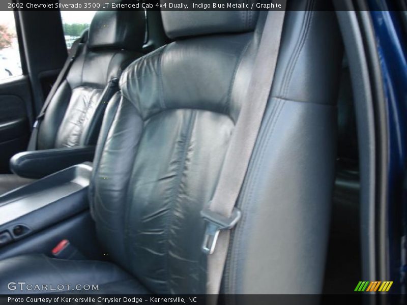 Indigo Blue Metallic / Graphite 2002 Chevrolet Silverado 3500 LT Extended Cab 4x4 Dually