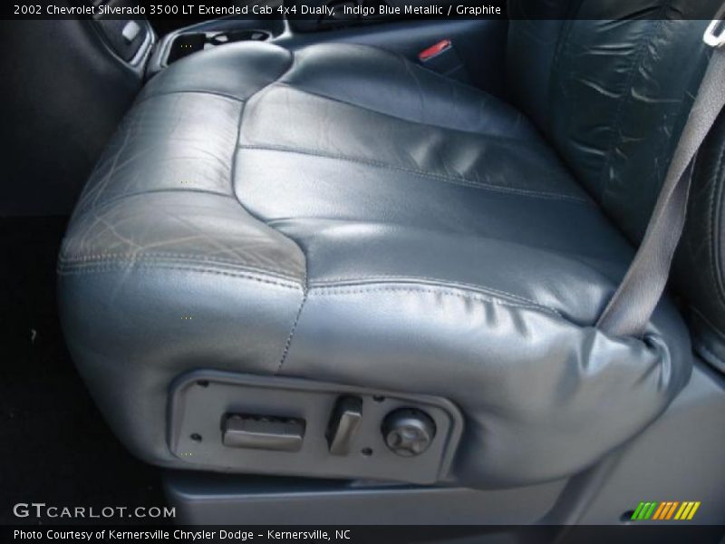 Indigo Blue Metallic / Graphite 2002 Chevrolet Silverado 3500 LT Extended Cab 4x4 Dually