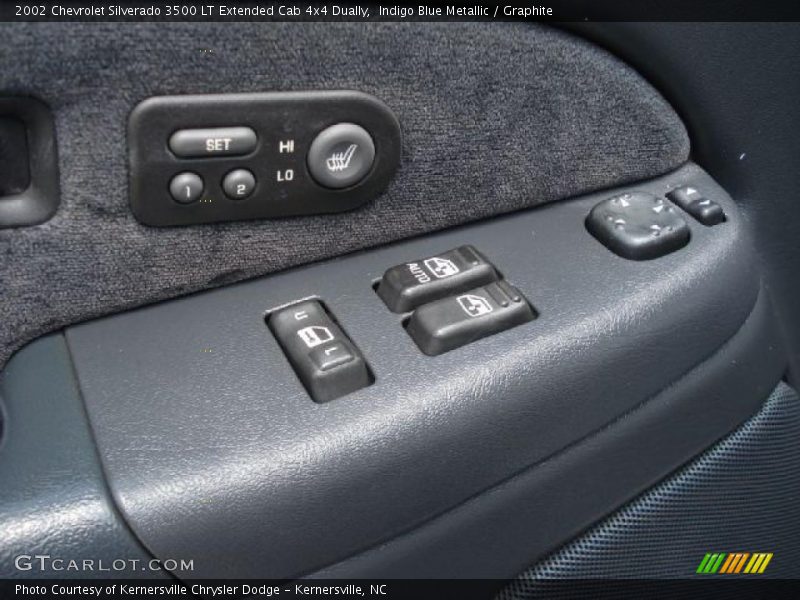 Indigo Blue Metallic / Graphite 2002 Chevrolet Silverado 3500 LT Extended Cab 4x4 Dually