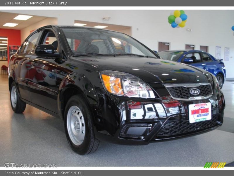 Midnight Black / Gray 2011 Kia Rio