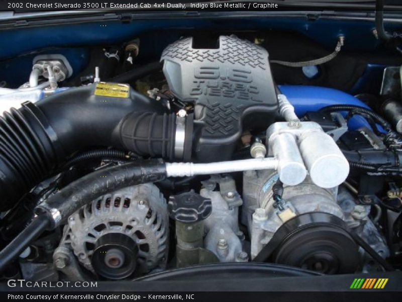 Indigo Blue Metallic / Graphite 2002 Chevrolet Silverado 3500 LT Extended Cab 4x4 Dually