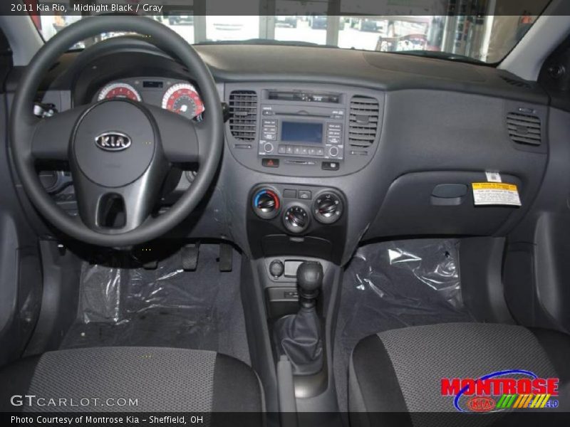 Midnight Black / Gray 2011 Kia Rio