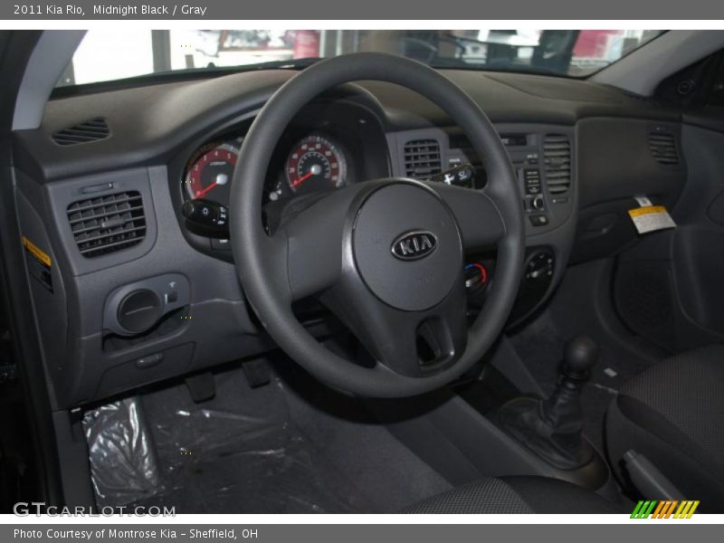 Midnight Black / Gray 2011 Kia Rio