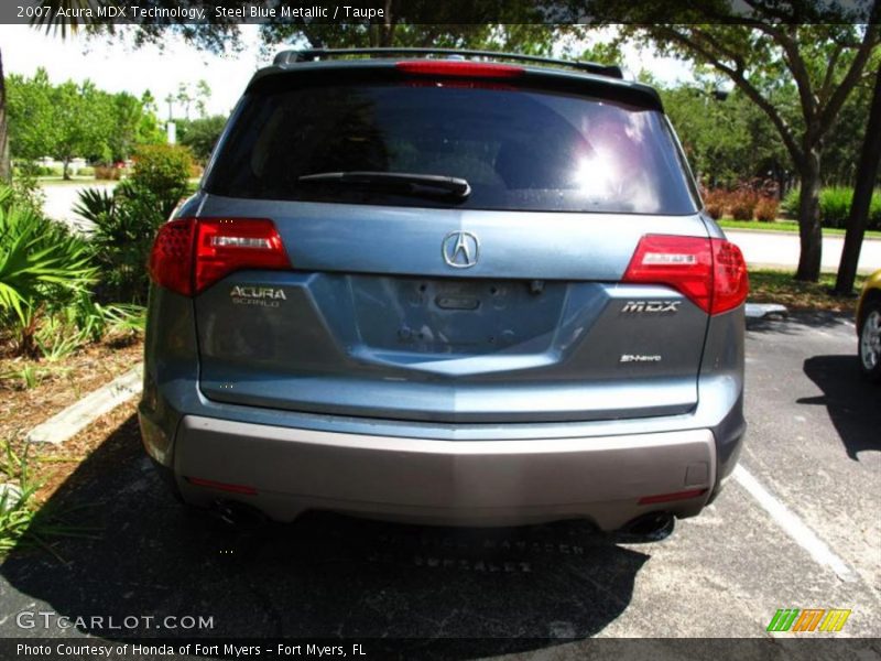 Steel Blue Metallic / Taupe 2007 Acura MDX Technology