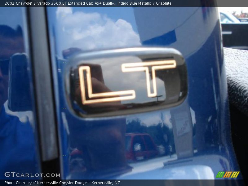 Indigo Blue Metallic / Graphite 2002 Chevrolet Silverado 3500 LT Extended Cab 4x4 Dually