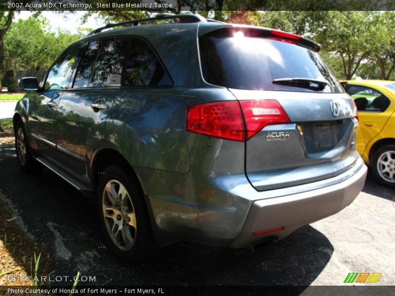 Steel Blue Metallic / Taupe 2007 Acura MDX Technology