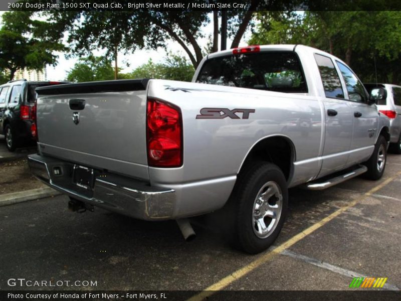 Bright Silver Metallic / Medium Slate Gray 2007 Dodge Ram 1500 SXT Quad Cab