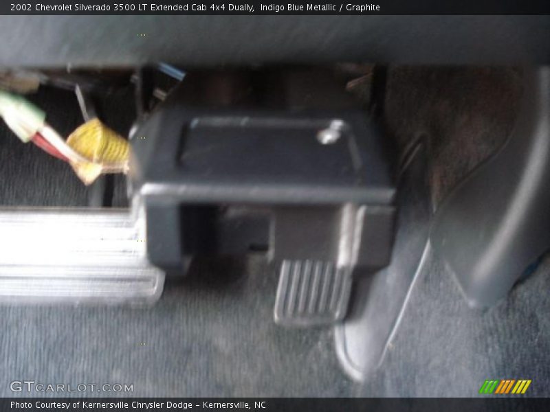 Indigo Blue Metallic / Graphite 2002 Chevrolet Silverado 3500 LT Extended Cab 4x4 Dually