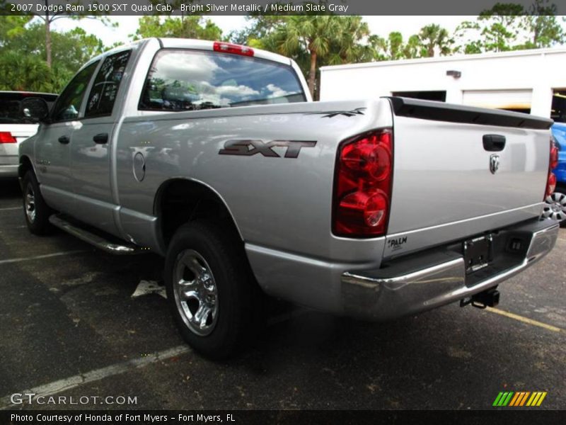 Bright Silver Metallic / Medium Slate Gray 2007 Dodge Ram 1500 SXT Quad Cab