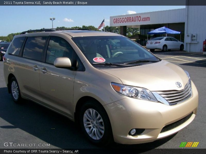 Sandy Beach Metallic / Bisque 2011 Toyota Sienna XLE
