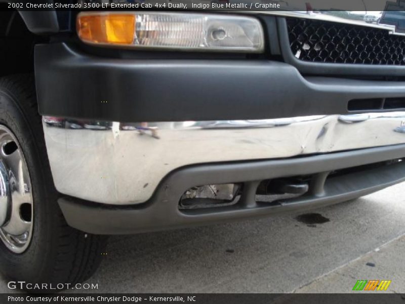 Indigo Blue Metallic / Graphite 2002 Chevrolet Silverado 3500 LT Extended Cab 4x4 Dually