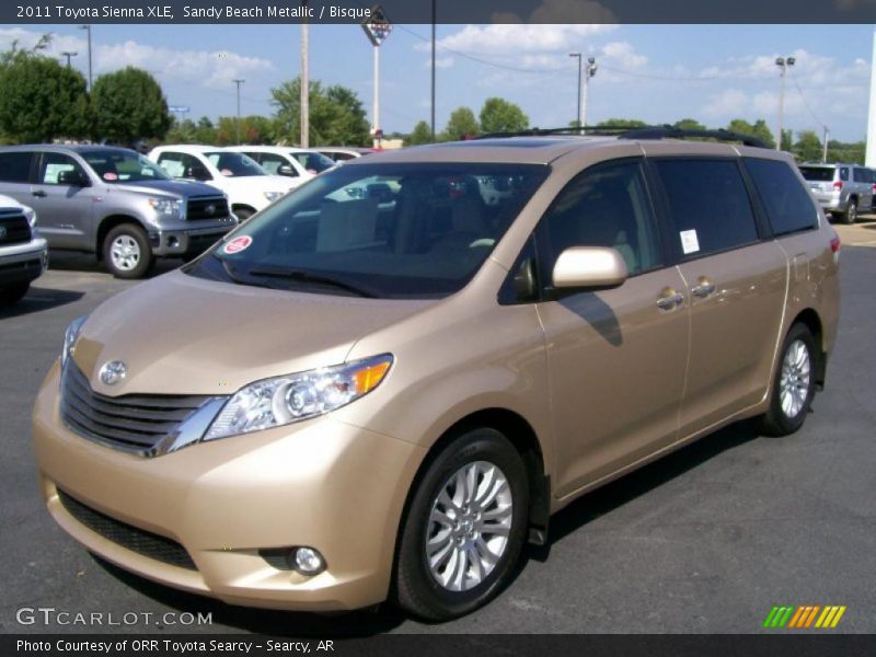 Sandy Beach Metallic / Bisque 2011 Toyota Sienna XLE