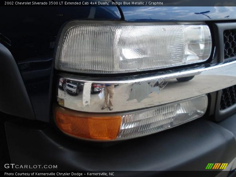Indigo Blue Metallic / Graphite 2002 Chevrolet Silverado 3500 LT Extended Cab 4x4 Dually