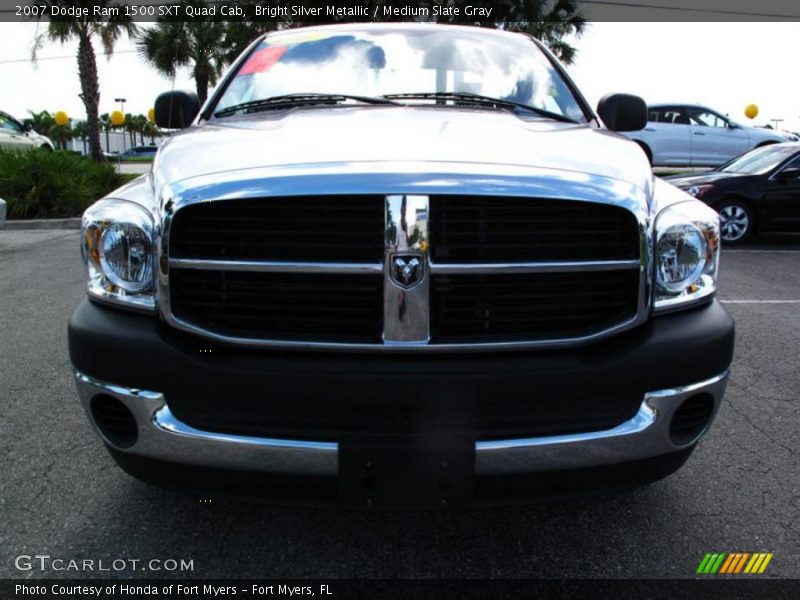 Bright Silver Metallic / Medium Slate Gray 2007 Dodge Ram 1500 SXT Quad Cab