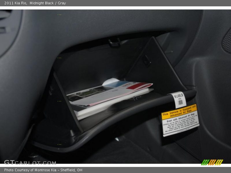 Midnight Black / Gray 2011 Kia Rio