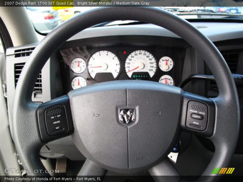 Bright Silver Metallic / Medium Slate Gray 2007 Dodge Ram 1500 SXT Quad Cab